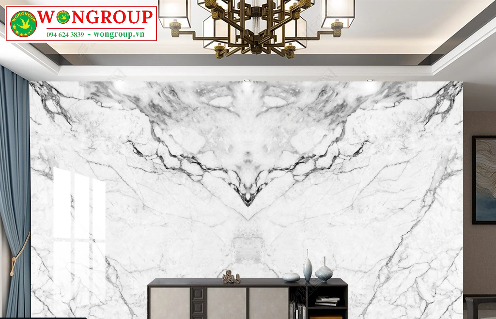 Vách Vân Đen Nền Trắng Sang Trọng