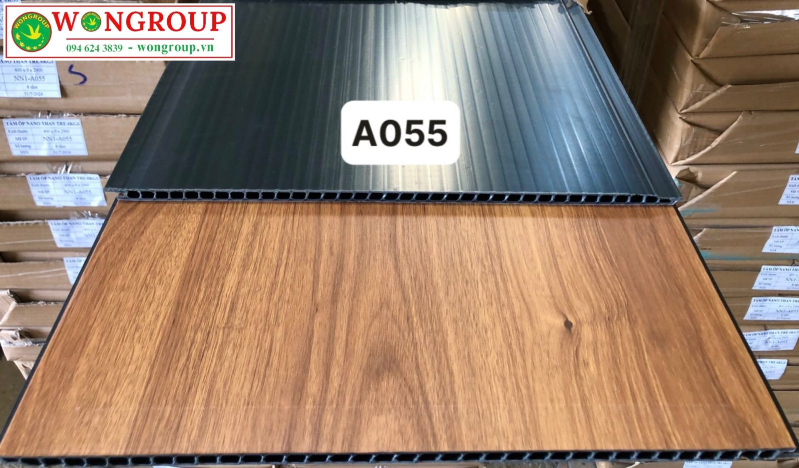 Tấm ốp tường - Ốp trần Nano than tre A055