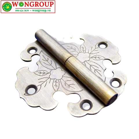Bản lề lá đồng thau hoa văn cổ điển