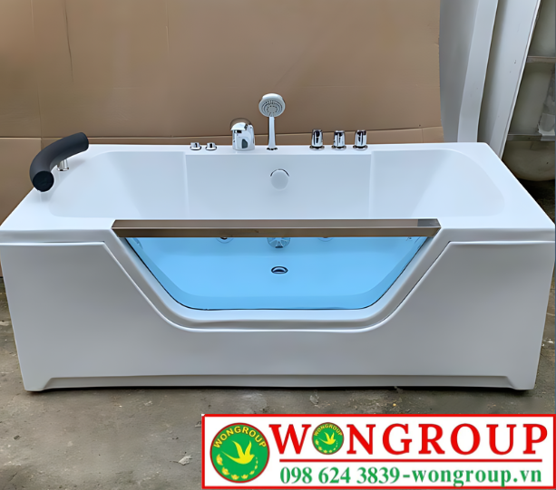 Bồn tắm chất liệu Acrylic có chân yếm kèm bộ vòi WonGroup NV-1307AY