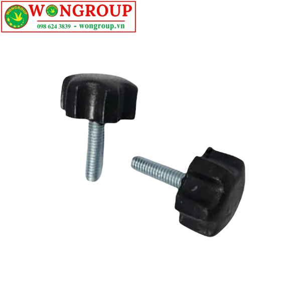 Bulong núm nhựa vặn tay M6, núm 25x10mm