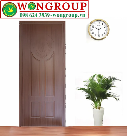 Cửa nhựa Composite dán da 4