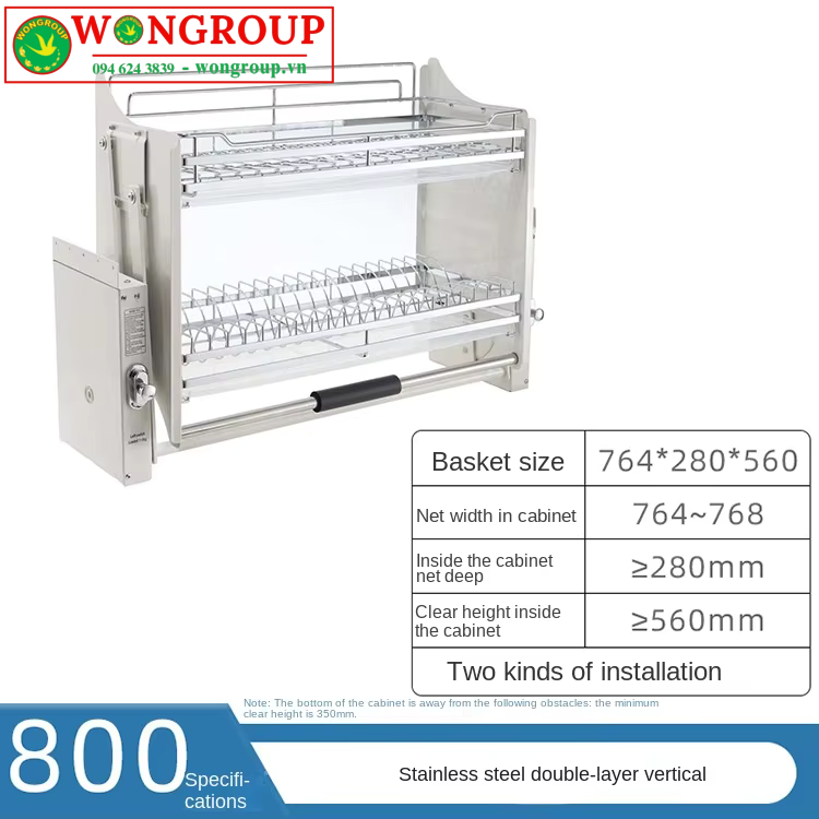 Giá bát nâng hạ âm tủ bếp