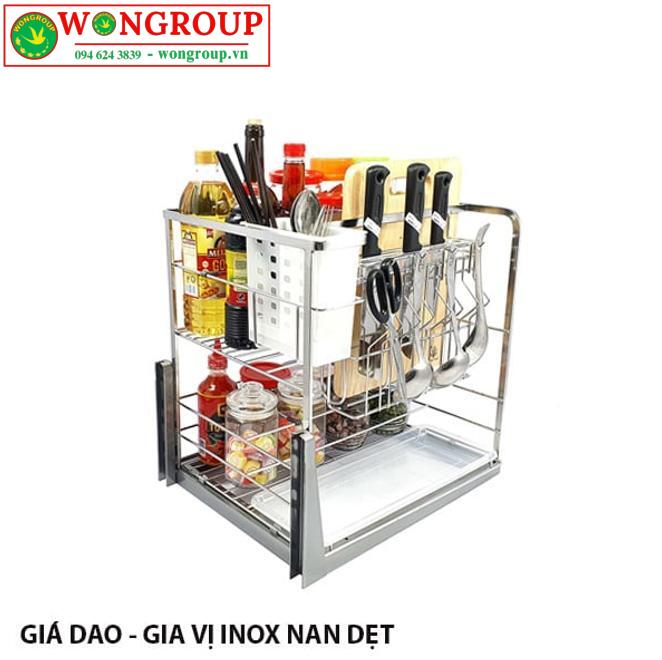Giá dao thớt, gia vị inox - Loại nan dẹt