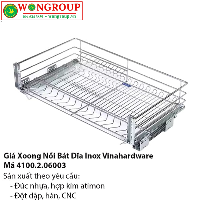 Giá xoong nồi bát đĩa đa năng inox 304