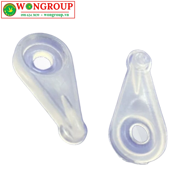 Nút nhựa hình giọt nước 24x12x3.5mm, màu trong