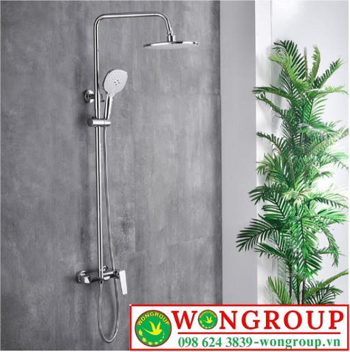 Sen Tắm Đứng Nóng Lạnh Đồng Thau Mạ Crom Tay Gạt Cao Cấp WonGroup NV-9358CR