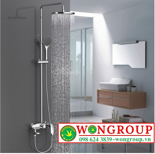 Sen cây tắm nóng lạnh đồng thau xi mạ Crome thân tròn WonGroup NV-7110S