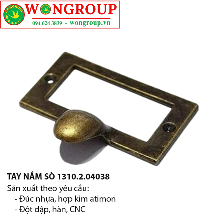 Tay Nắm Sò Giả Cổ Màu Vàng – 04038
