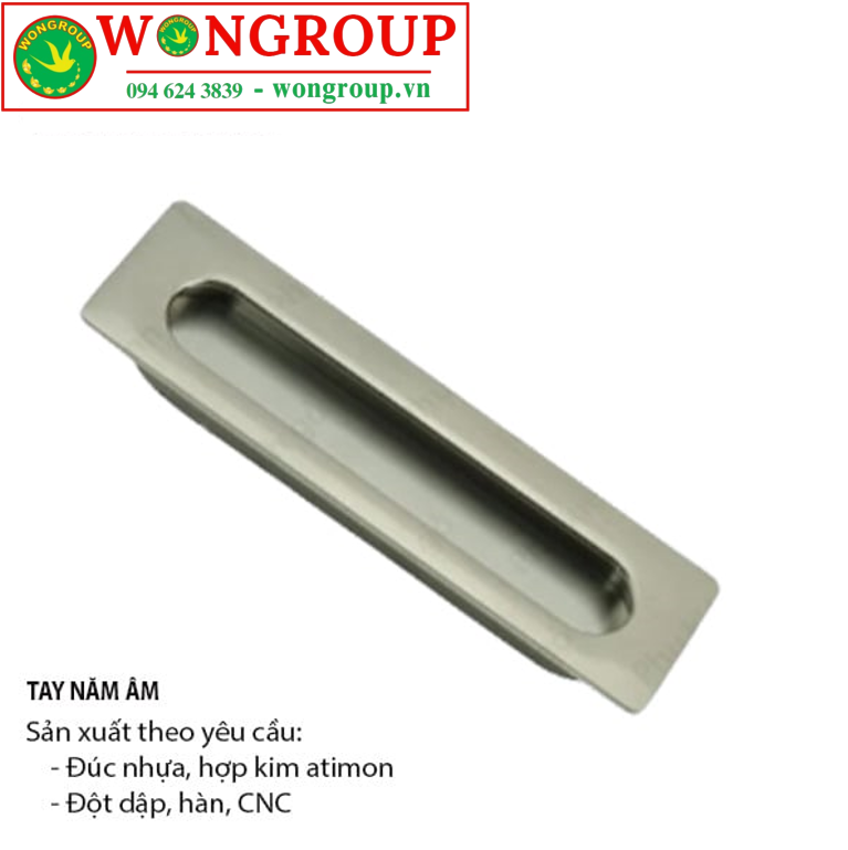 Tay nắm âm inox 22192