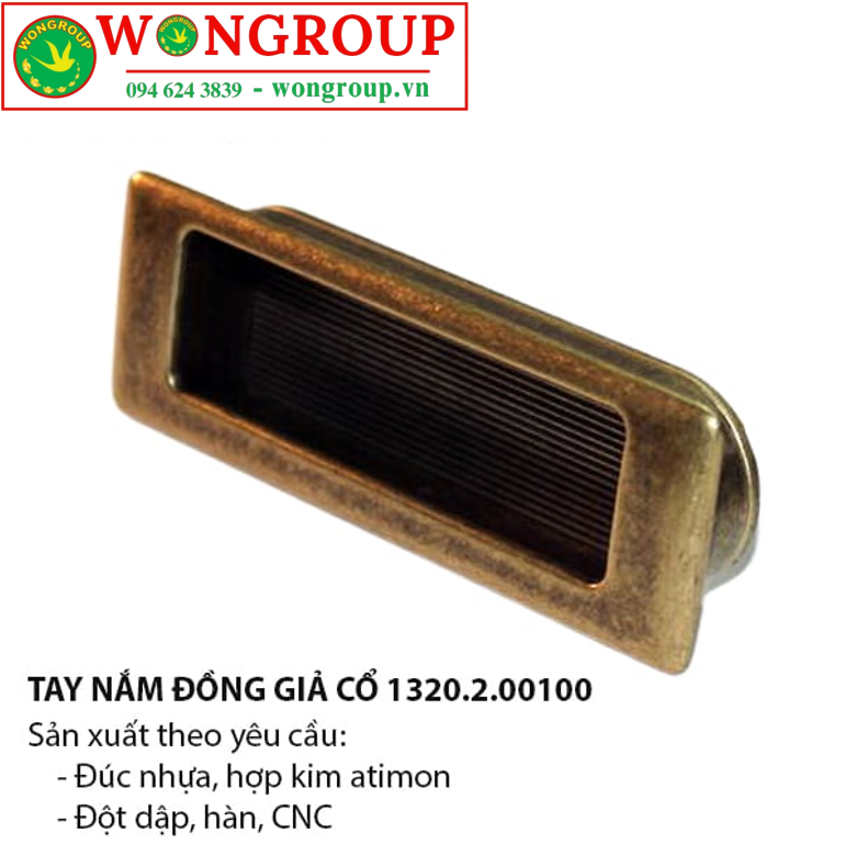 Tay nắm âm màu đồng