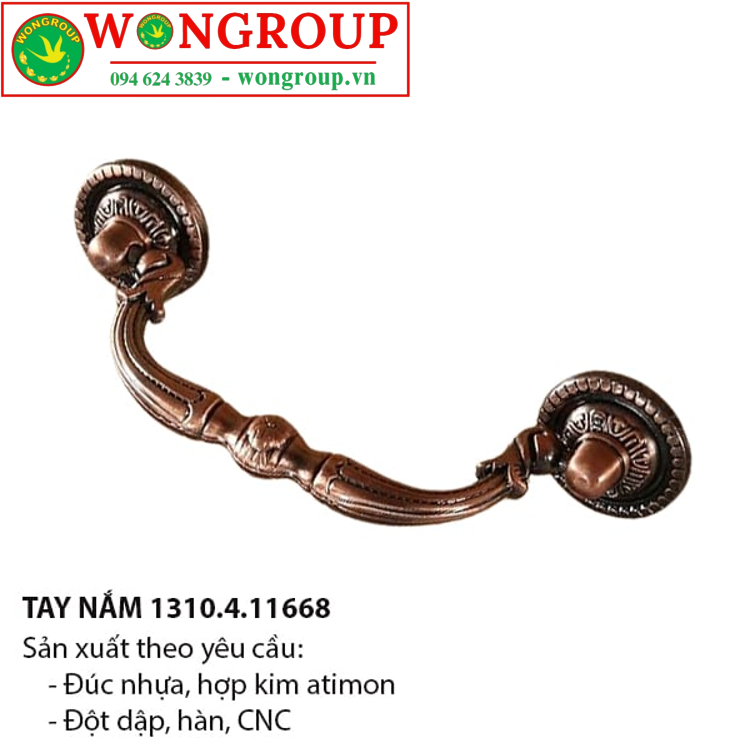 Tay nắm hoa văn loại 96mm - 11668