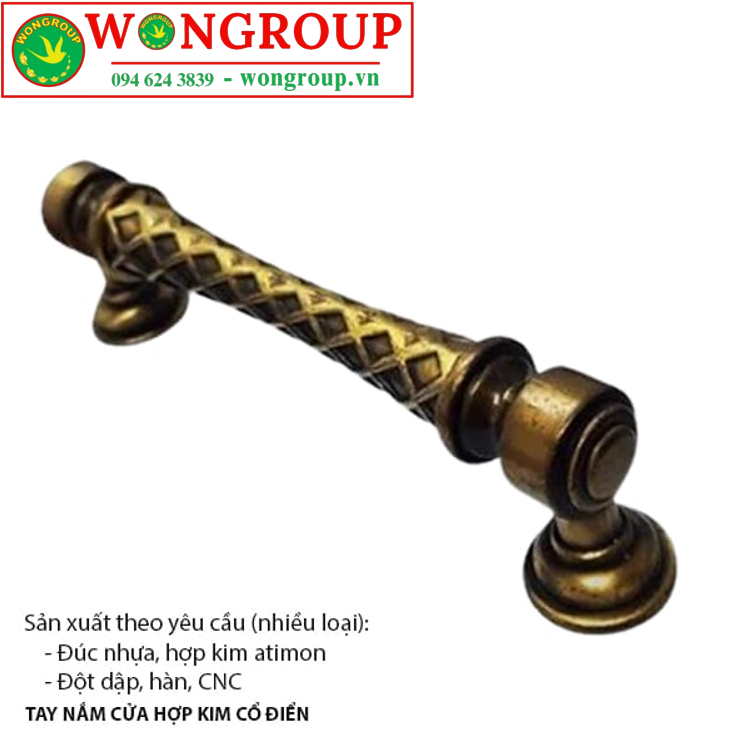 Tay nắm hoa văn giả cổ HD0422