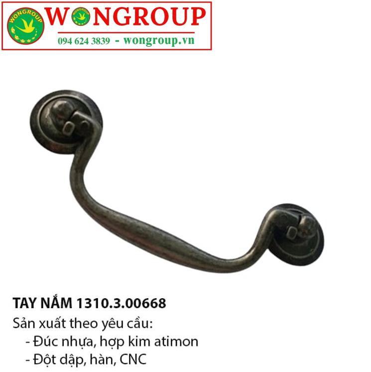 Tay nắm tủ dài 224 mm