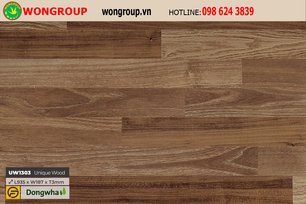 Sàn nhựa UW1303 Unique Wood - 3mm
