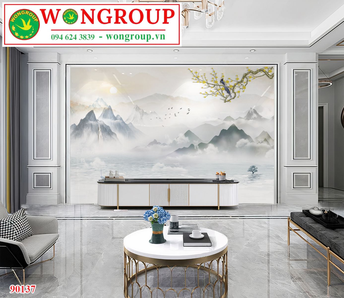 Tranh Vân Đá Phong Cảnh Sơn Thuỷ  MS883