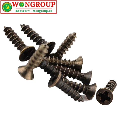 Vít đầu bằng răng nhuyễn M2, M3, M4 màu đen