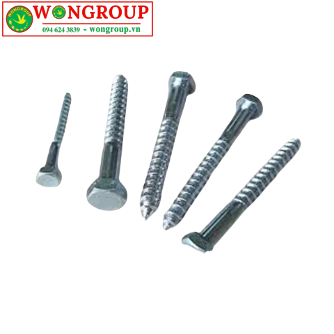 Vít phong M6, M8, M10 đầu lục giác ngoài, màu trắng