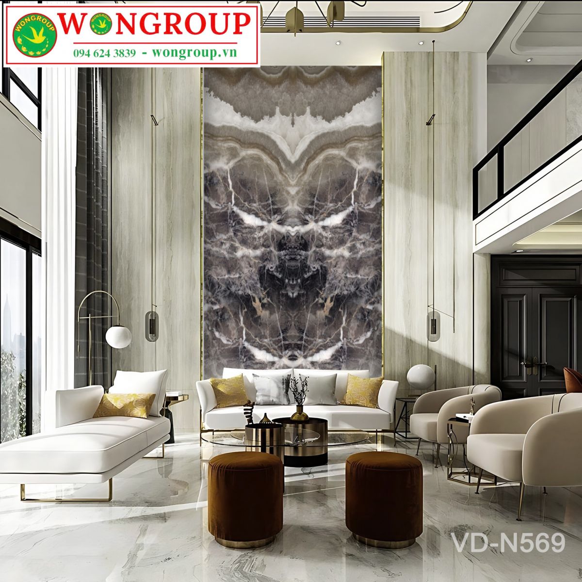 Tranh Vân Đá Đối Xứng N56