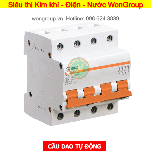 Cầu dao tự động MCB SC108N - 4 Cực