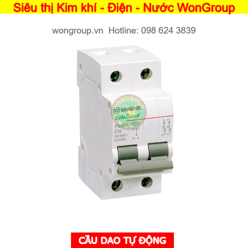 Cầu dao tự động MCB PS45N - 2 Cực