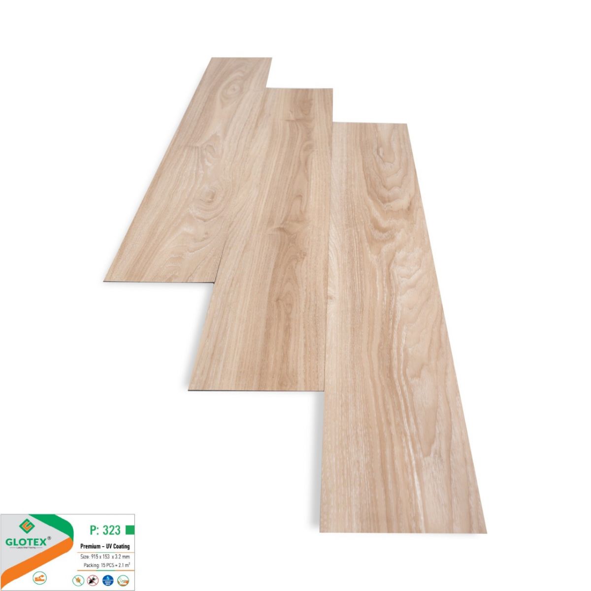 Sàn nhựa GLOTEX 3.2mm: (bao xốp 1mm)
