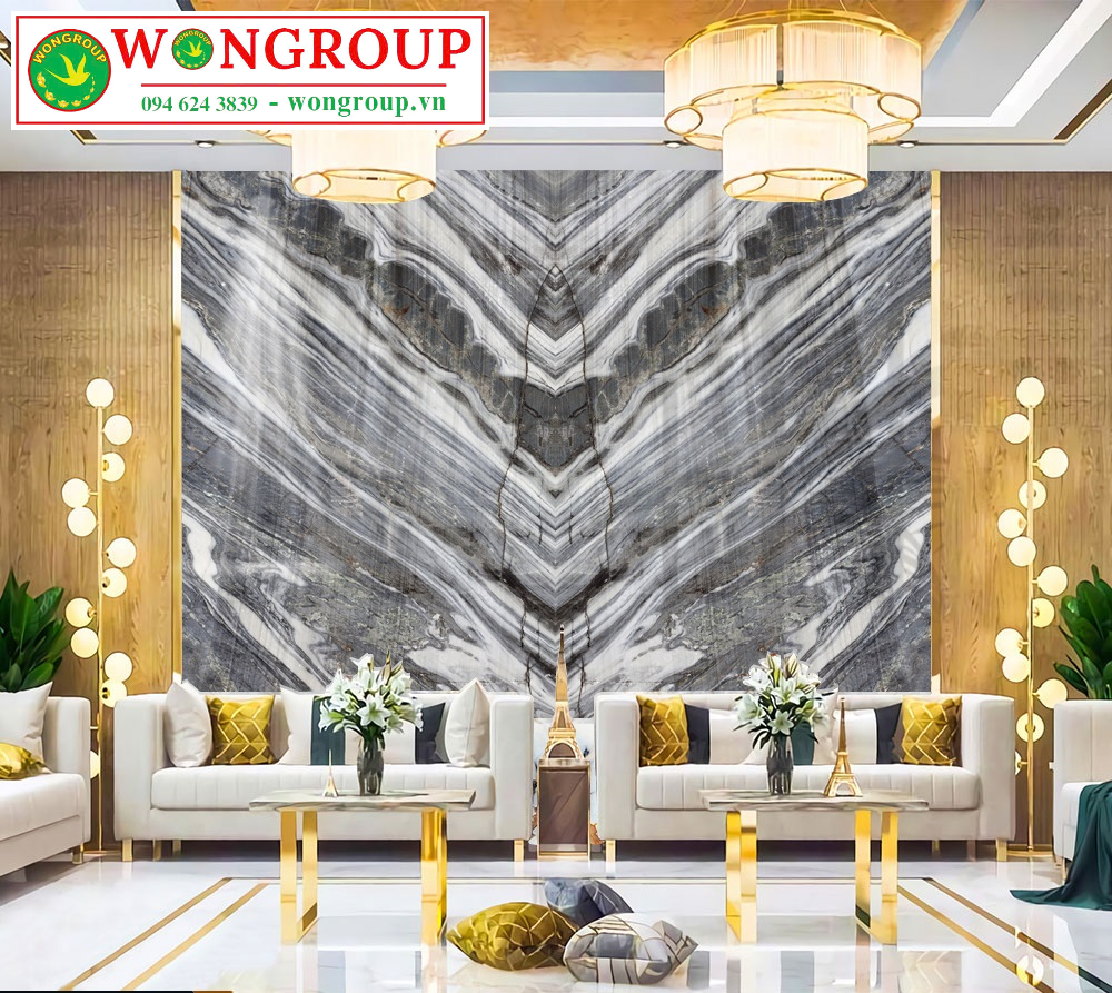 Tranh Vân Đá Hoa Cương ánh Bạc Sang Trọng