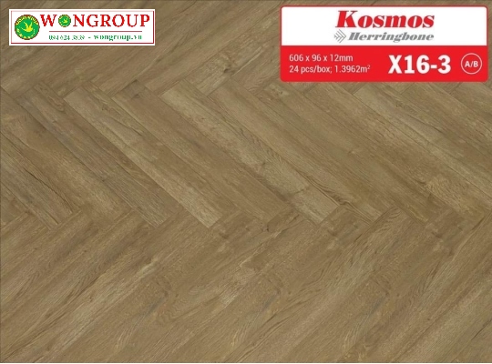 Kosmos Herringbone Green HDF 12mm