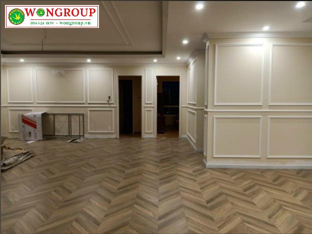 Sàn MORSER 8 ly vân xương cá - cốt xanh